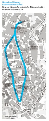 Streckenführung Bambini- und Schülerlauf