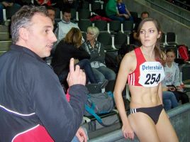 Diana Klukas mit ihrem Trainer Alexander Bub (Archivbild)
