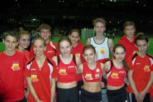 Unsere erfolgreichen Nachwuchsathleten beim Hallenmeeting in Karlsruhe