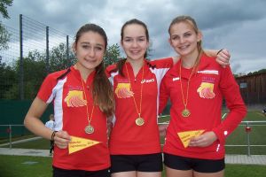 Die erfolgreiche TSG-Staffel legte über die 800m-Distanz mehr als 50m zwischen sich und die Zweitplatzierten und siegte in7:21,41min