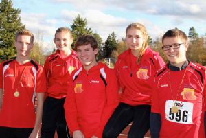 Die erfolgreichen TSG-Athletinnen und Athleten bei den Ba-Wü Waldlaufmeisterschaften 2014