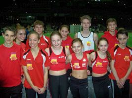 Unsere erfolgreichen Nachwuchsathleten beim Hallenmeeting in Karlsruhe