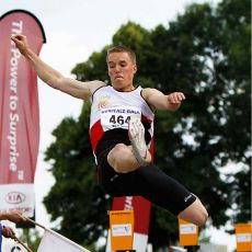 Unser Weitsprung-Ass Florian Oswald bei der Cosinus Kurpfalz Gala 2011 (Foto: Christian Schaaf)