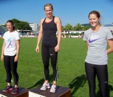 Verena Sailer gewann unangefochten die 100m der Frauen